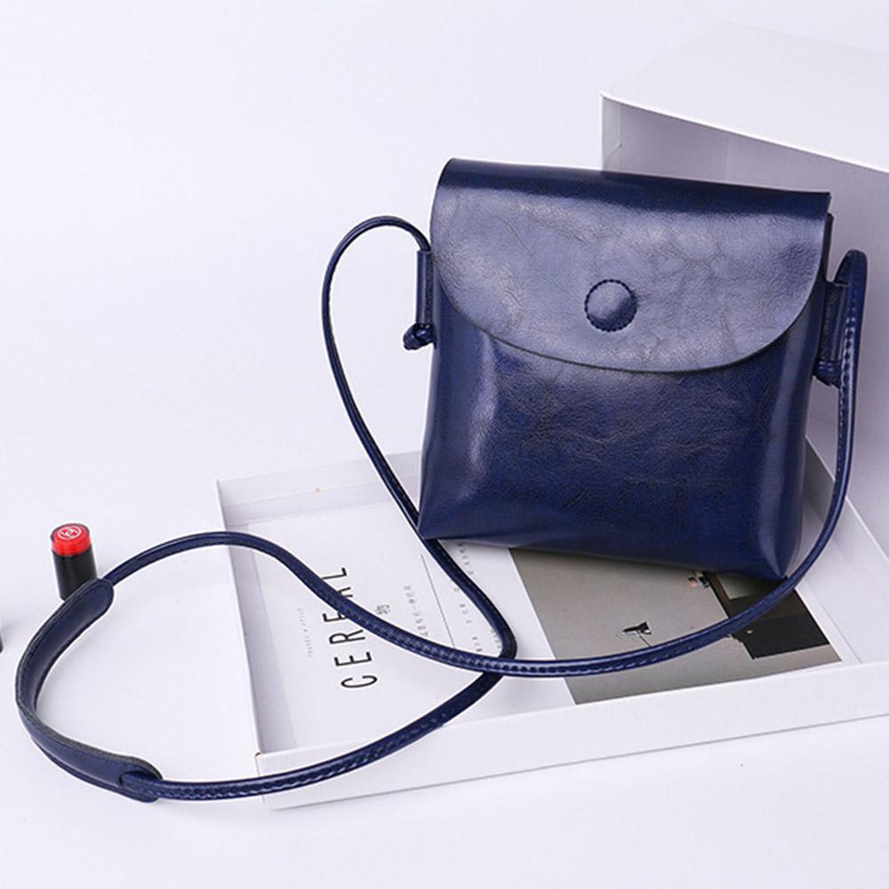 Zency 100% Echt Leer Vrouwen Messenger Portemonnee Casual Flap Klassieke Bruine Dame Schouder Crossbody Tas Zwart Super Kwaliteit diep/blauw