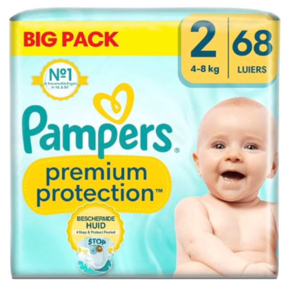 Pampers Premium Protection Luiers Maat 2 (4-8 kg) 68 stuks
