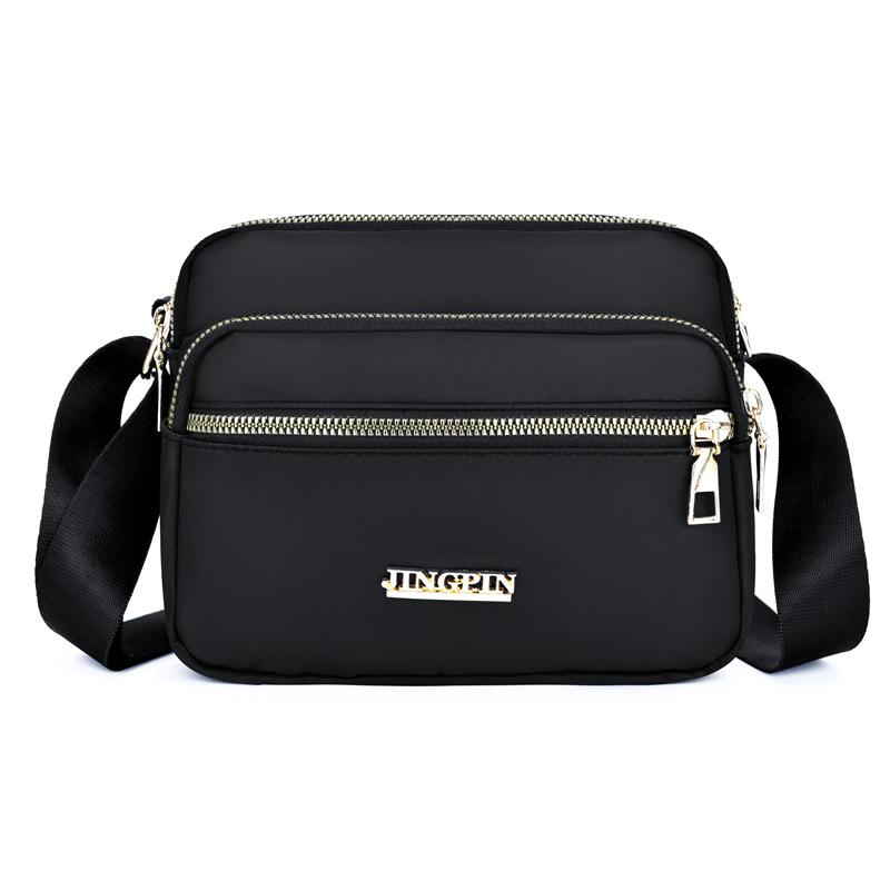 Blackberry 01 Waterdichte Oxford Doek Moeder Vrouwelijke Tas Casual Cross-body Tas Eenvoudige Nylon Een-schouder Messenger Bag Canvas Tas Portemonnee zwart