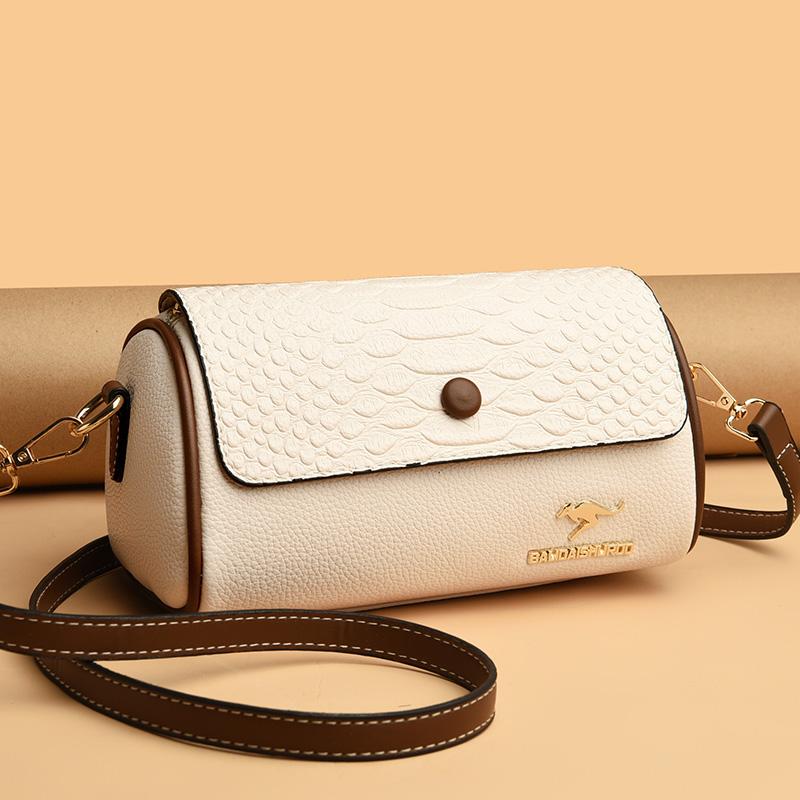 Your favorite bag Krokodillenleer Cilinder Damesschoudertas Merk Luxe Designer Handtas Tas Zacht lederen handtas Mode Crossbody Bolsas wit