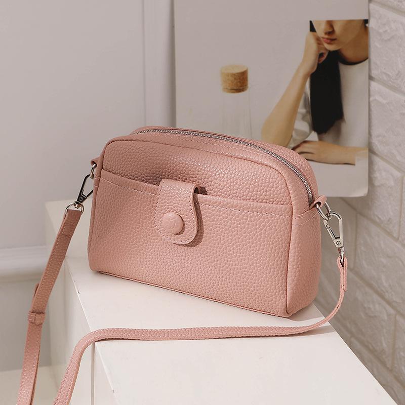 Your favorite bag Kleine tas Damesmode Messenger Bag Eenvoudige kleine vierkante tas Veelzijdige schoudertas Mode 21x8x14cm roze