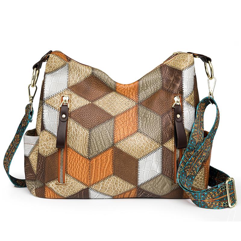 KULUOSIDI BAG Damestas Zacht leren multi-pocket crossbody tas Vintage schoudertas