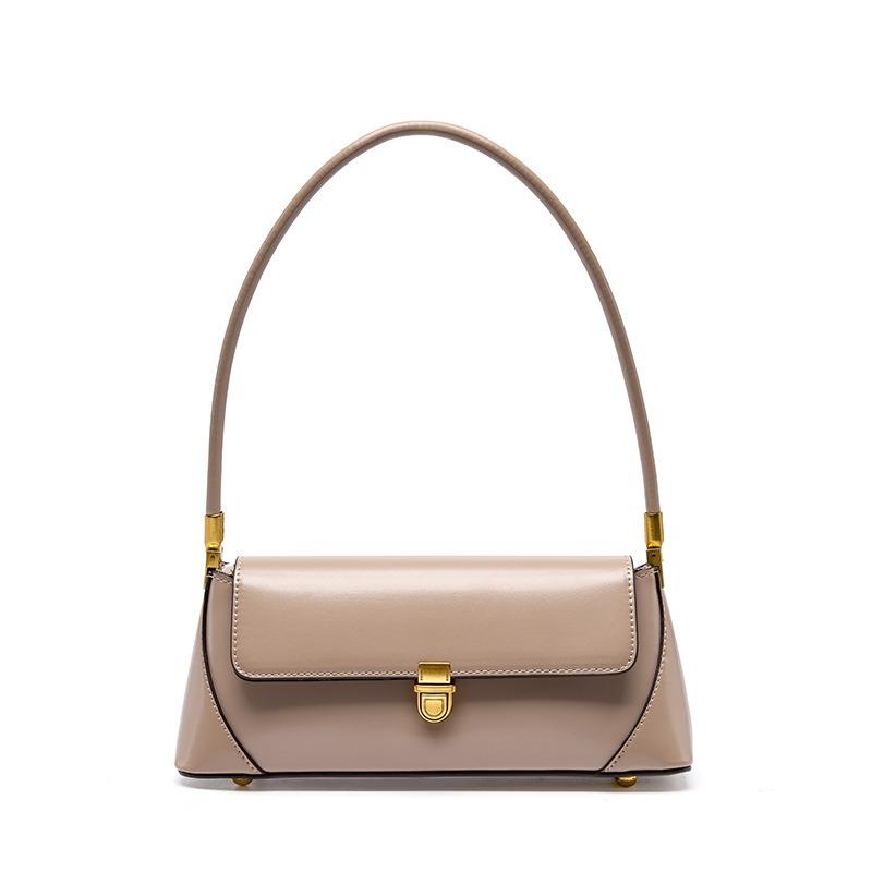 VIA ROMA Niche Baguette Bag Echt Leren Onderarm Tas Zomer Franse Schoudertas Damestas paars