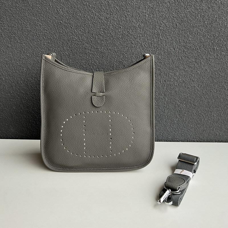 Purple Rose Nieuwe Echte Lederen Toplaag Koeienhuid Lychee Patroon Heren- en Dames Universele Holle Crossbody Tas Echte Lederen Dames Tas 25x9x27cm grijs