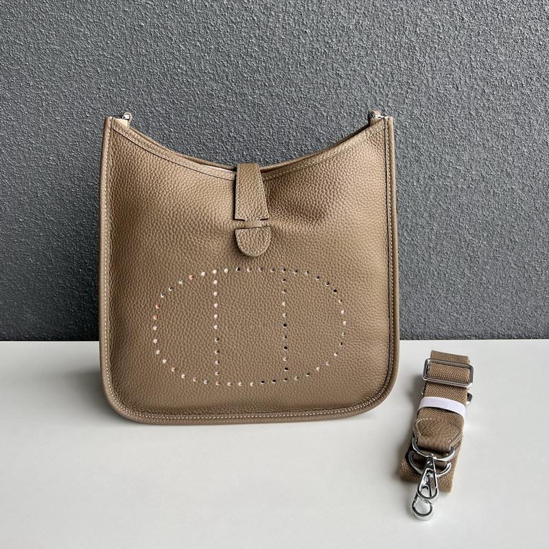 Purple Rose Nieuwe Echte Lederen Toplaag Koeienhuid Lychee Patroon Heren- en Dames Universele Holle Crossbody Tas Echte Lederen Dames Tas 32x10.5x31.5cm kaki