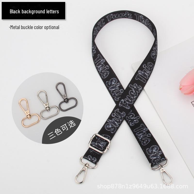 VantaGoods Verstelbare regenboogsterrenprint crossbody schouderband voor damestassen Light Gold Buckle