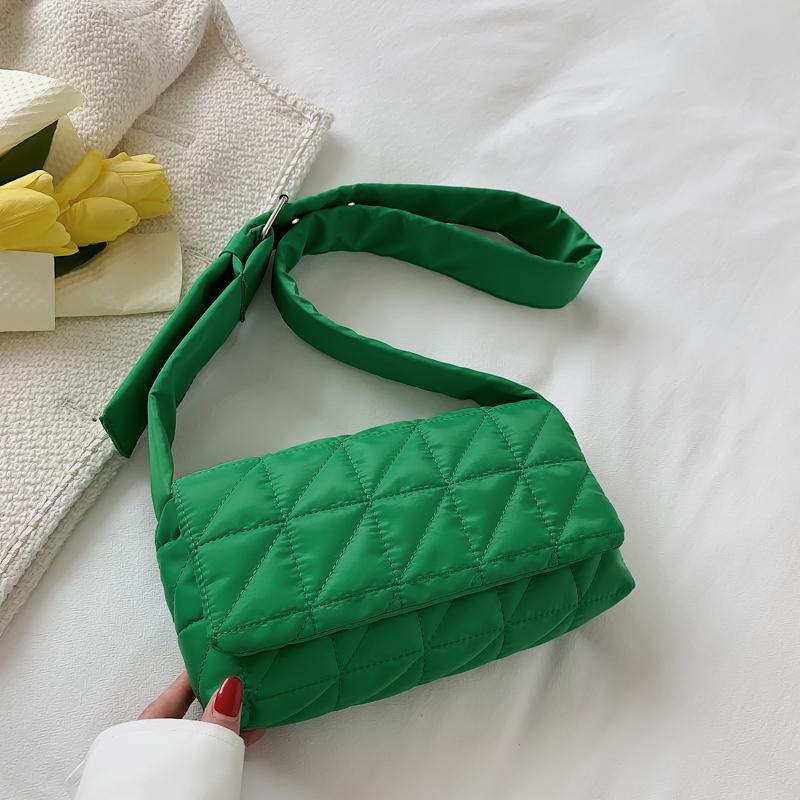 Blackberry 01 Mode Kleine Dames Schoudertas Trendy Nylon Flap Dames Messenger Bags Dames Luxe Designer Handtassen groen