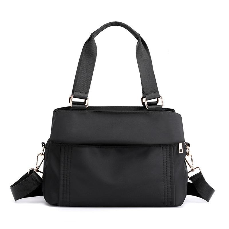 VIA ROMA Modehandtas Tas met grote capaciteit Dames Casual damestas Oxford stoffen schoudertas Meerlaagse crossbodytas One Size zwart