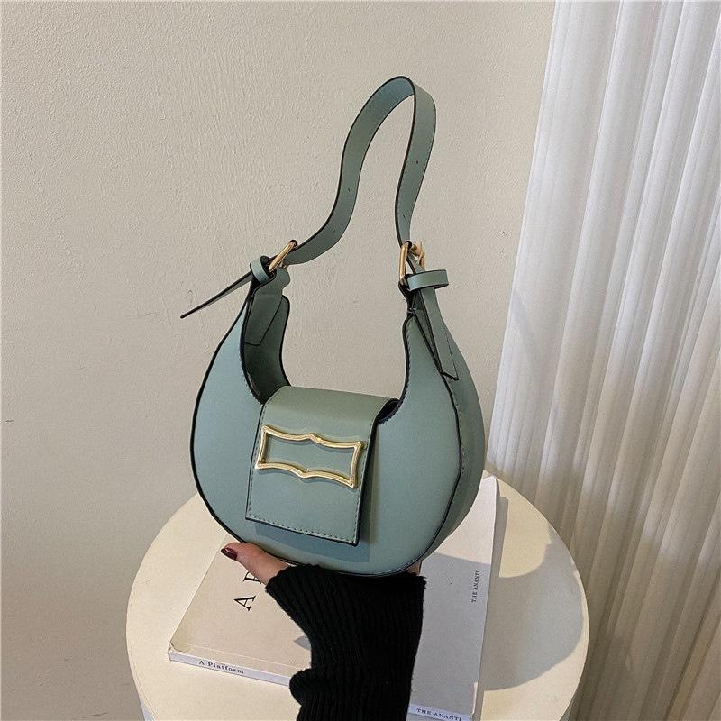 Exquisite handbag NO 1 Nieuwe modieuze kleine vierkante tas Hoogwaardige klassieke effen schoudertas met textuur voor dames in een niche crossbodytas groen