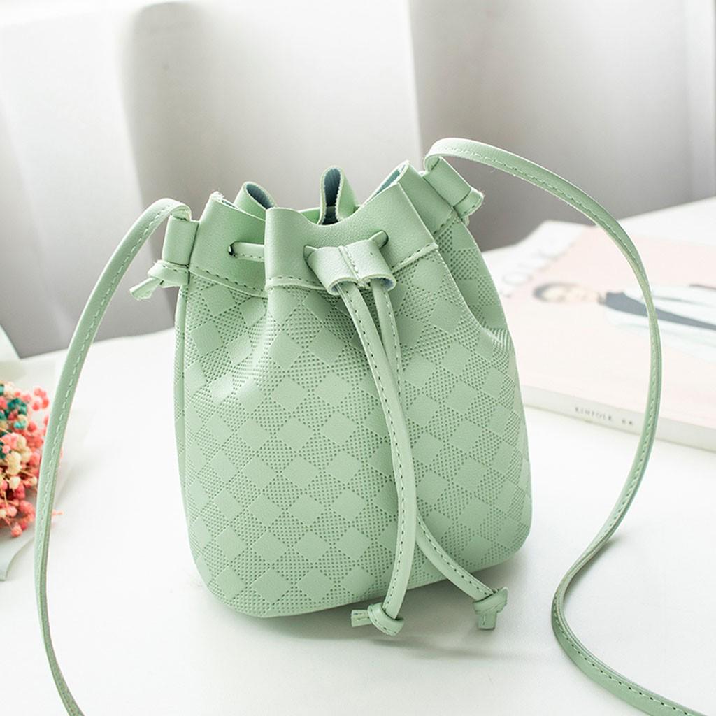 Azmnsn Fashion Lady One-Shoulde  handbag Messenger Bag Mobile Phone Purse Bag 15cmx10cmx17cm groen