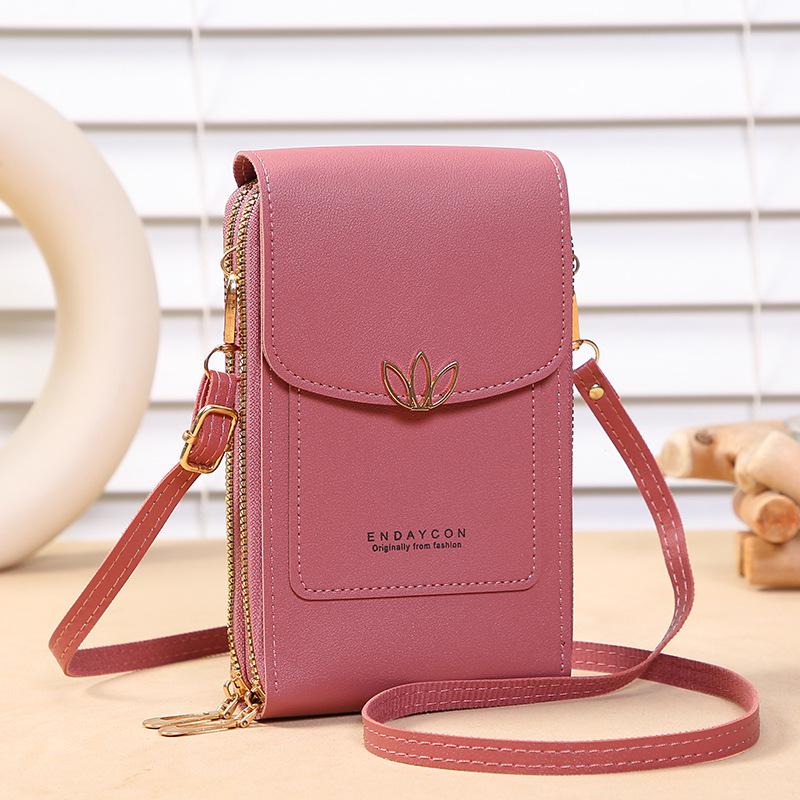 VantaGoods ENDAYCON Dames Touchscreen Crossbody Tas - Leuke, Kleine, Modieuze Tas voor Mobiele Telefoon en Sleutels donkerroze kleur