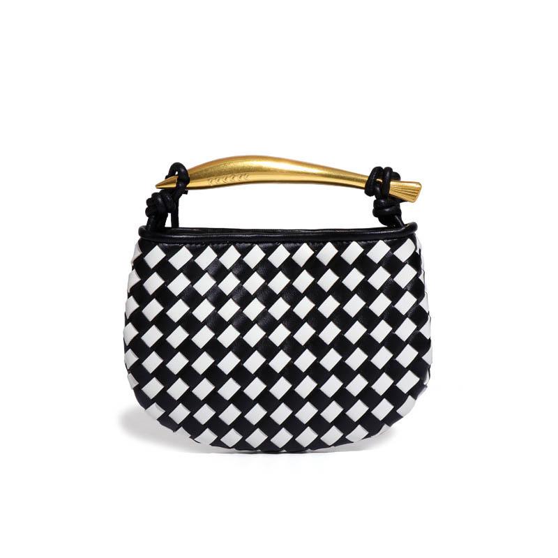 VantaGoods PU Handgeweven Damestas - Modieuze Mini Dumpling Schouder Messenger Handtas