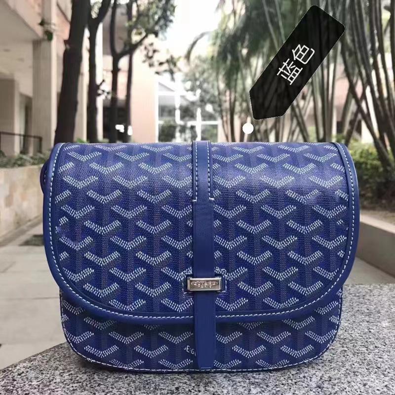 Treasure Bags Klassieke Postbode Tas Zadel Tas Pepita Tas Kleine Vierkante Tas Oude Bloemen Tas Schouder Messenger Tas blauw