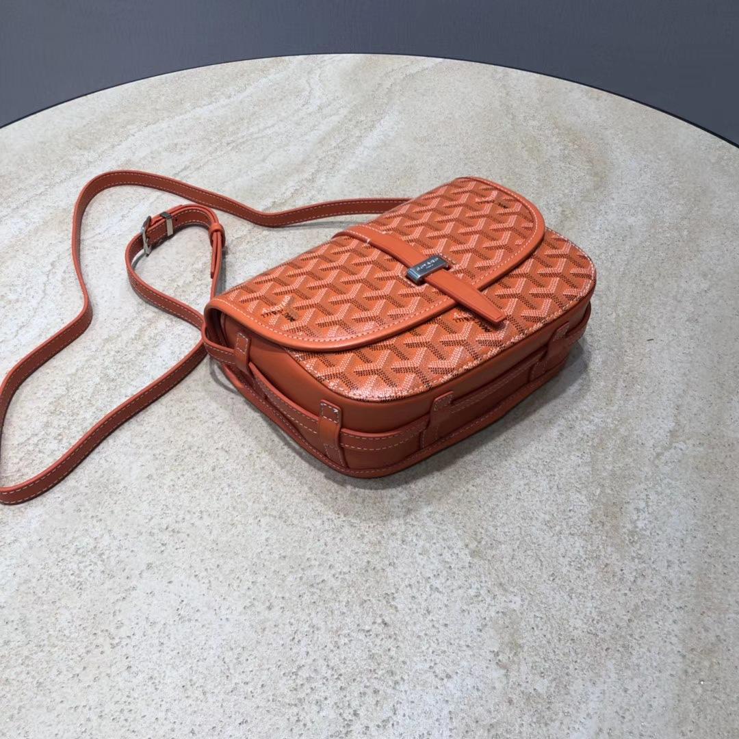 Treasure Bags Klassieke Postbode Tas Zadel Tas Pepita Tas Kleine Vierkante Tas Oude Bloemen Tas Schouder Messenger Tas oranje