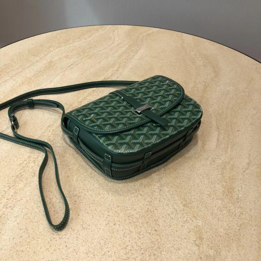Treasure Bags Klassieke Postbode Tas Zadel Tas Pepita Tas Kleine Vierkante Tas Oude Bloemen Tas Schouder Messenger Tas groen