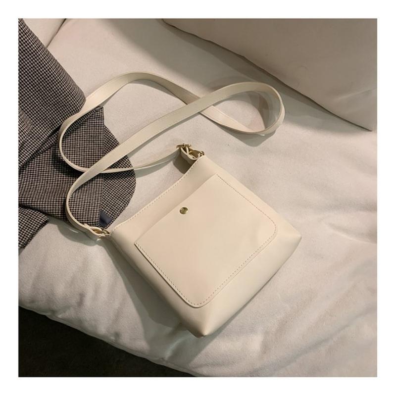 VIA ROMA Populaire crossbodytas met textuur voor nichevrouwen, modieuze crossbodytas met één schouder voor dames, veelzijdige kleine vierkante tastrend one size wit