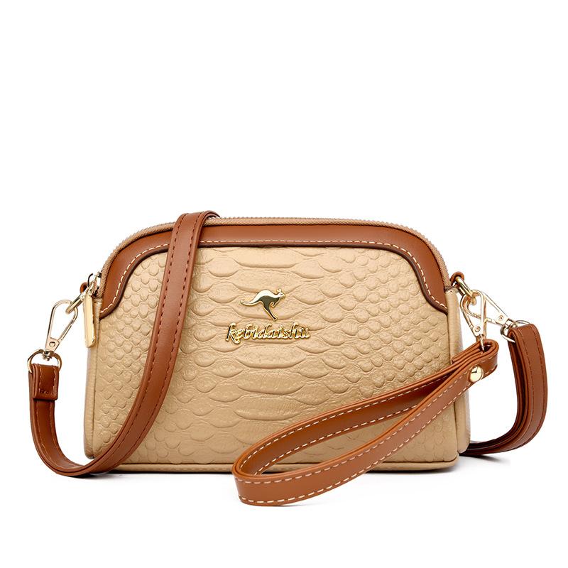 Kuluosidi Dames Kleine Tas Multi-Layer PU Schouder Crossbody Tas Moeder Tas