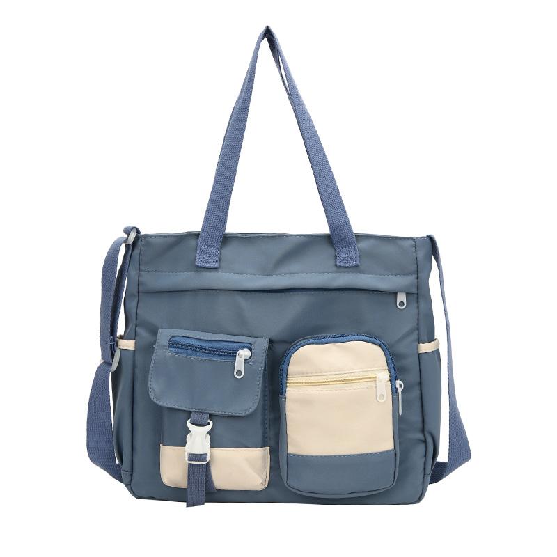Framont Fashion House mode Waterdichte Oxford Grote Capaciteit Messenger Bag voor Tiener Vrouwen Schoudertas Harajuku Crossbody Tassen Studenten Schooltassen Satchels blauw