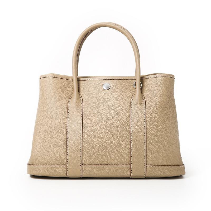 VIA ROMA Premium Layer Koeienhuid Dames Tuintas Commuter Grote Capaciteit Dames Echte Leren Tote Bag grijs