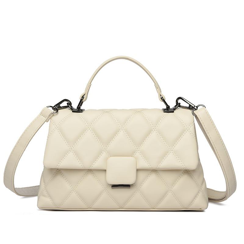 VIA ROMA Damestas Mode Crossbody Tas Dames Schoudertas Dames Middelbare Leeftijd Sfeervolle Handtas beige