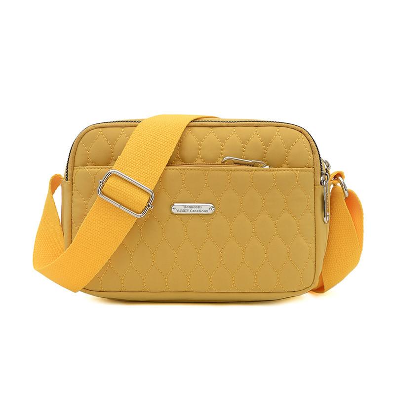 NK39UR Casual nylon schoudertas voor dames Multifunctionele Messenger Handtas en portemonnee Mode Crossbody Tas Winkelen Telefoontasje 23*11*16cm geel