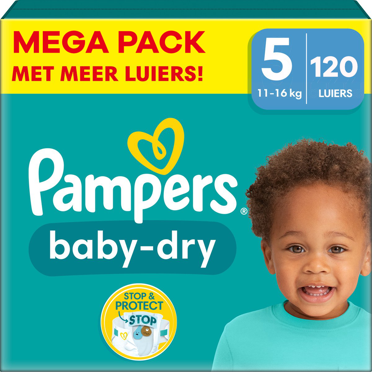 Pampers  Baby Dry - Maat 5 - Mega Pack - 120 stuks - 11/16 KG