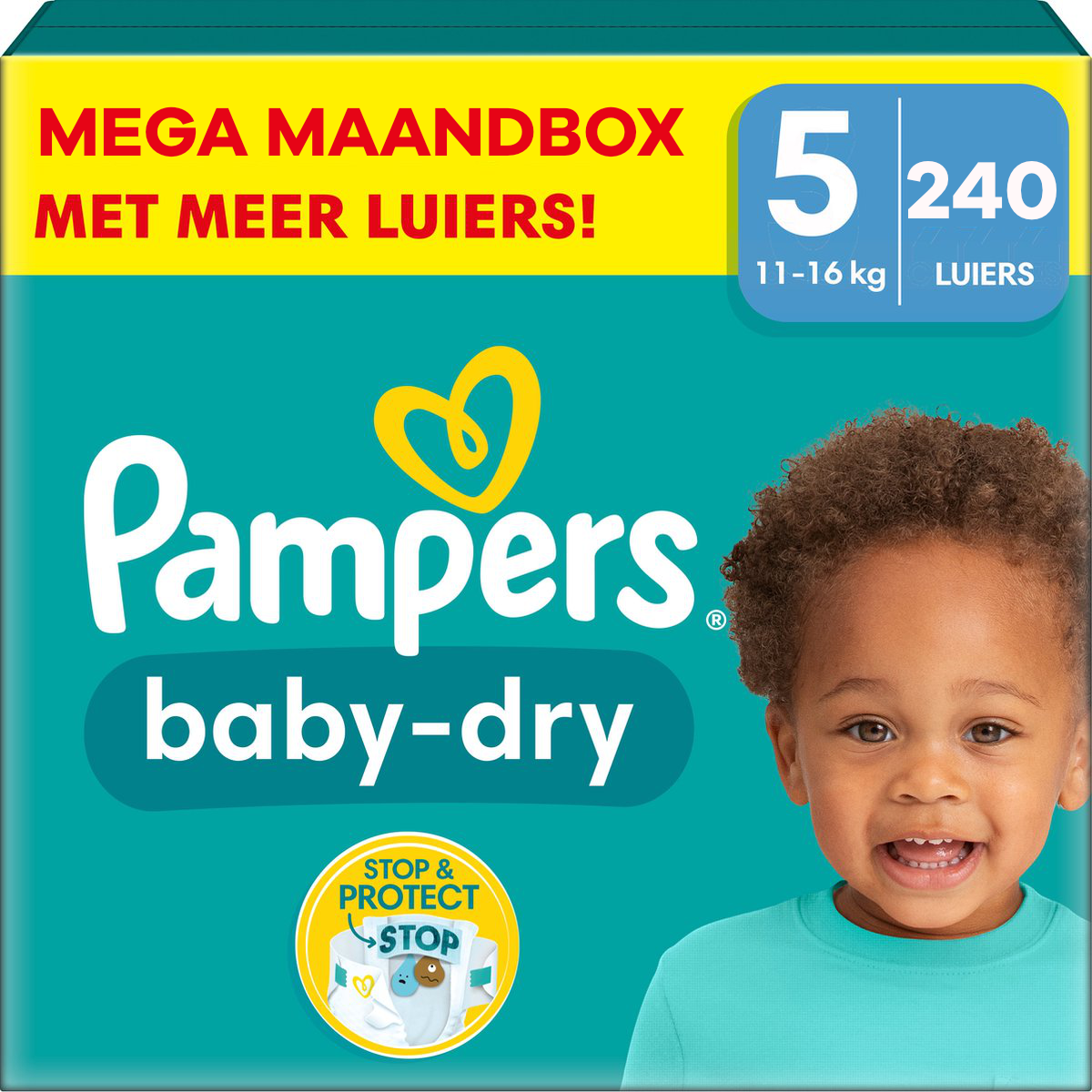 Pampers  Baby Dry - Maat 5 - Mega Maandbox - 240 stuks - 11/16 KG