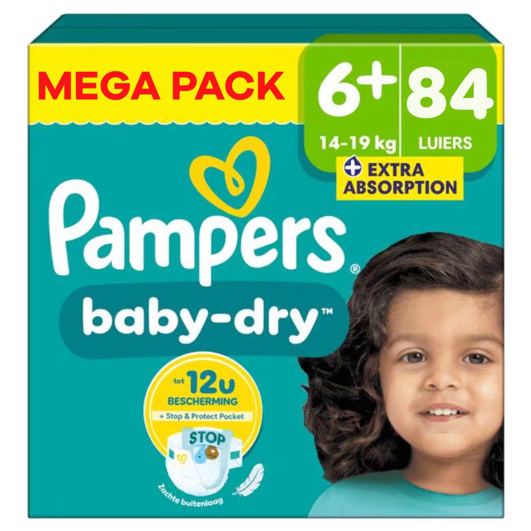 Pampers  Baby Dry - Maat 6+ - Mega Pack - 84 luiers - 14/19KG
