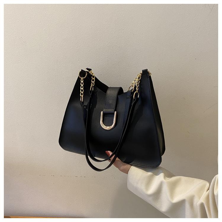 Tringa Retro klassieke schoudertas portemonnee voor vrouwen, handtas crossbody tas onderarm PU leren portemonnee tote zwart