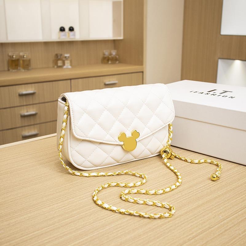 VIA ROMA Fashion Diamond Bag Chain Bag Dames Eenvoudige enkele schouder Crossbody tas Kleine vierkante tas One Size