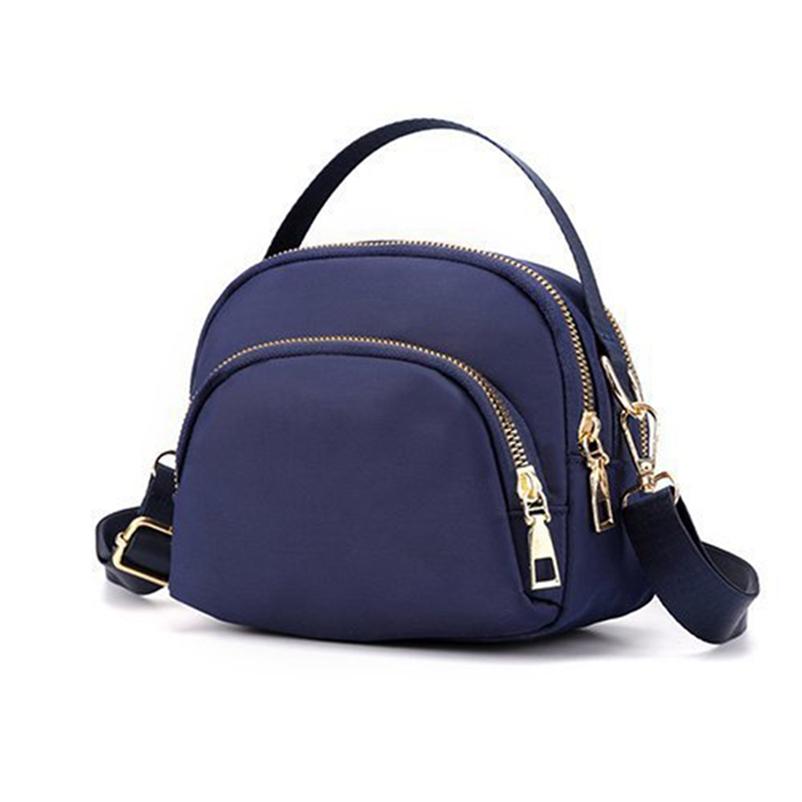 Allstars Mode Multilayer Mini Handtas Nylon Doek Schouder Messenger Bag Grote Capaciteit Waterdichte Tas blauw