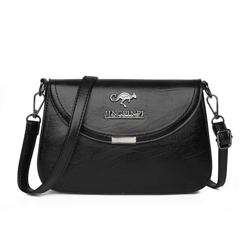 The best future Tas Damesmode Handtas van middelbare leeftijd Zachte lederen textuur damesschoudertas met grote capaciteit 22cmx6cmx14cm zwart
