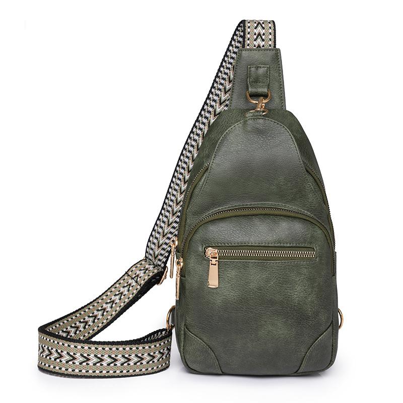 Kuluosidi Borsttas Dames Grote Capaciteit Schouder Crossbody Tas PU Tas groen