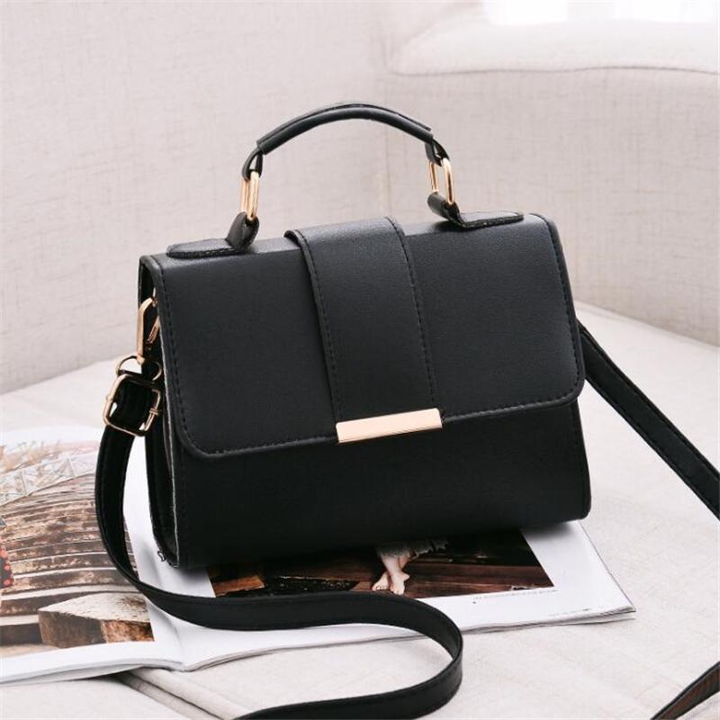 Kayusha Retro dames handtas dames crossbody tassen PU lederen vrouwelijke klep schoudertas zwart