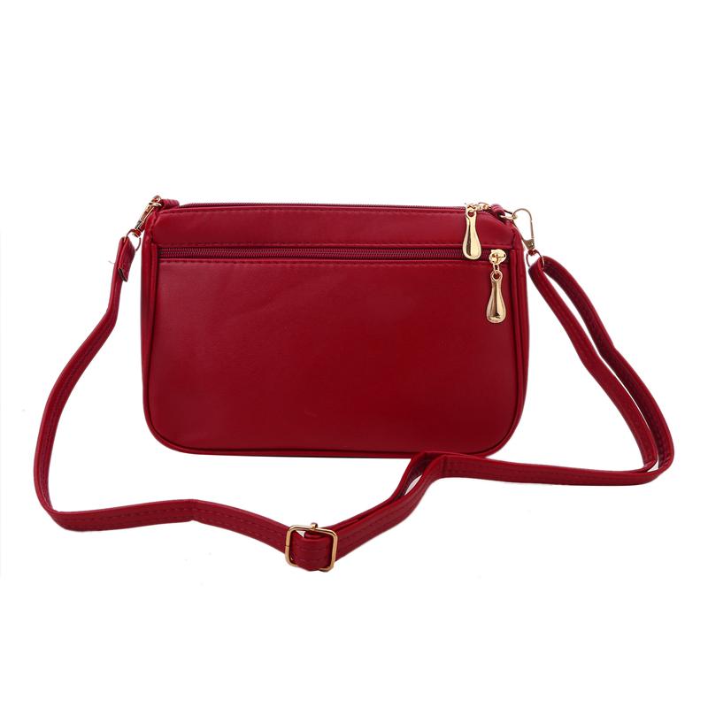 Departsyi PU leren crossbody tas rits mode schoudertas voor vrouwen grote capaciteit borduurgaren kleine portemonnee One Size