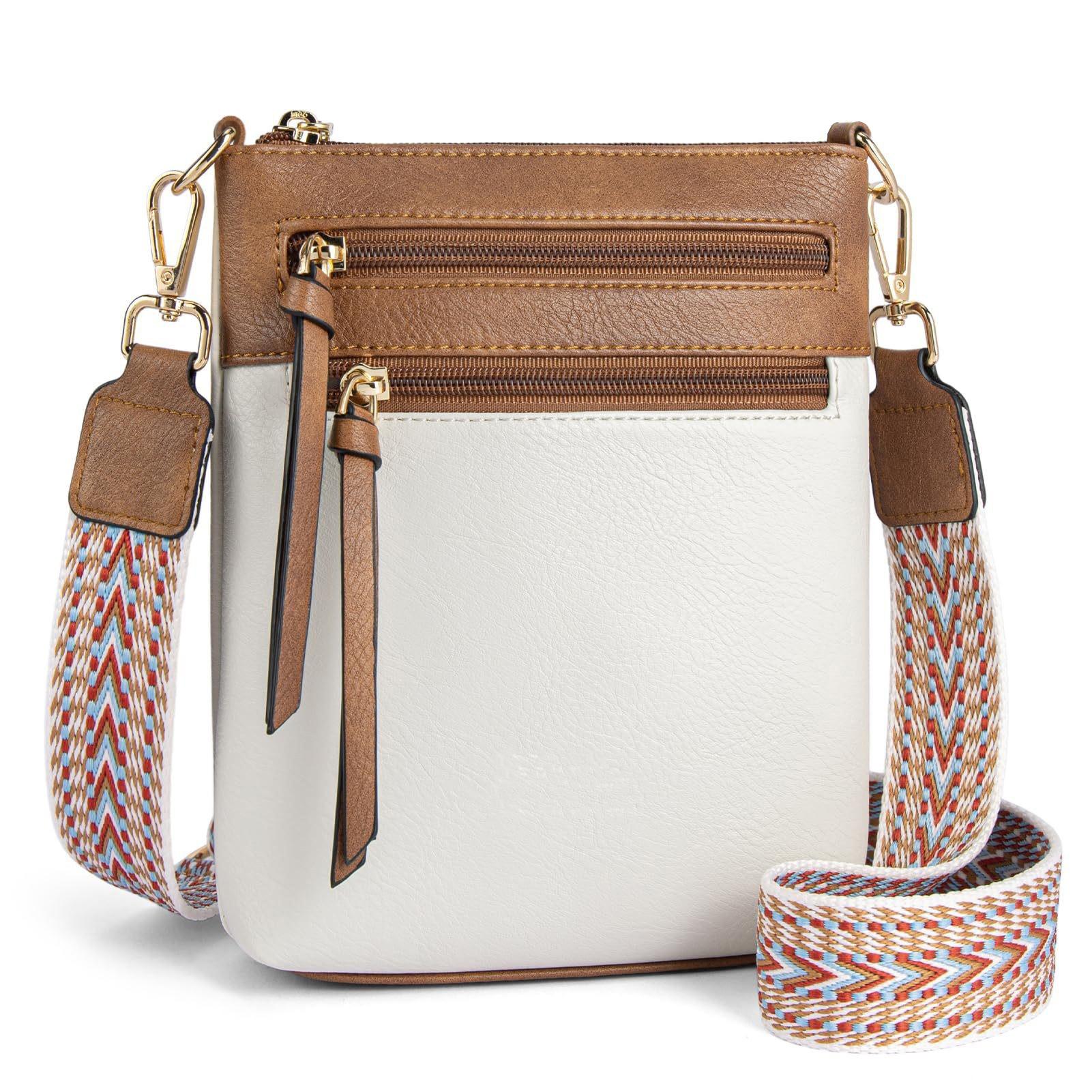 RUWB BAGS Kleine Crossbody Portemonnees Voor Vrouwen Trendy Schouder Handtas 2024 Winter Retro Mobiele Telefoon Tas Met Kaartvakken beige/bruin