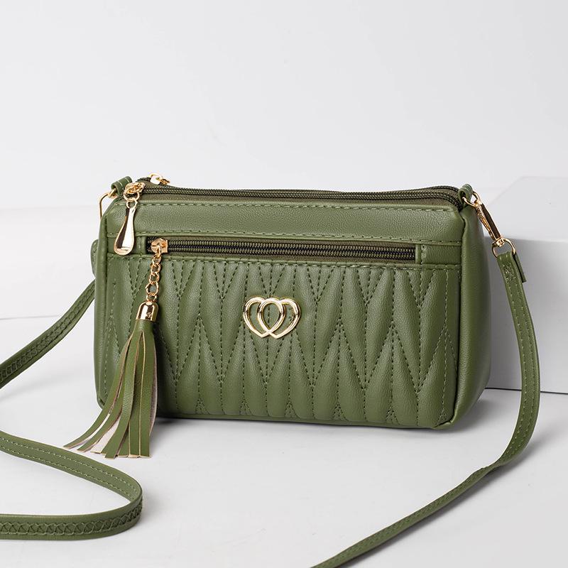 AI Supermarket Mini Messenger Bag voor dames: Hoogwaardig kwastje van zacht leer voor vrouwen van middelbare leeftijd