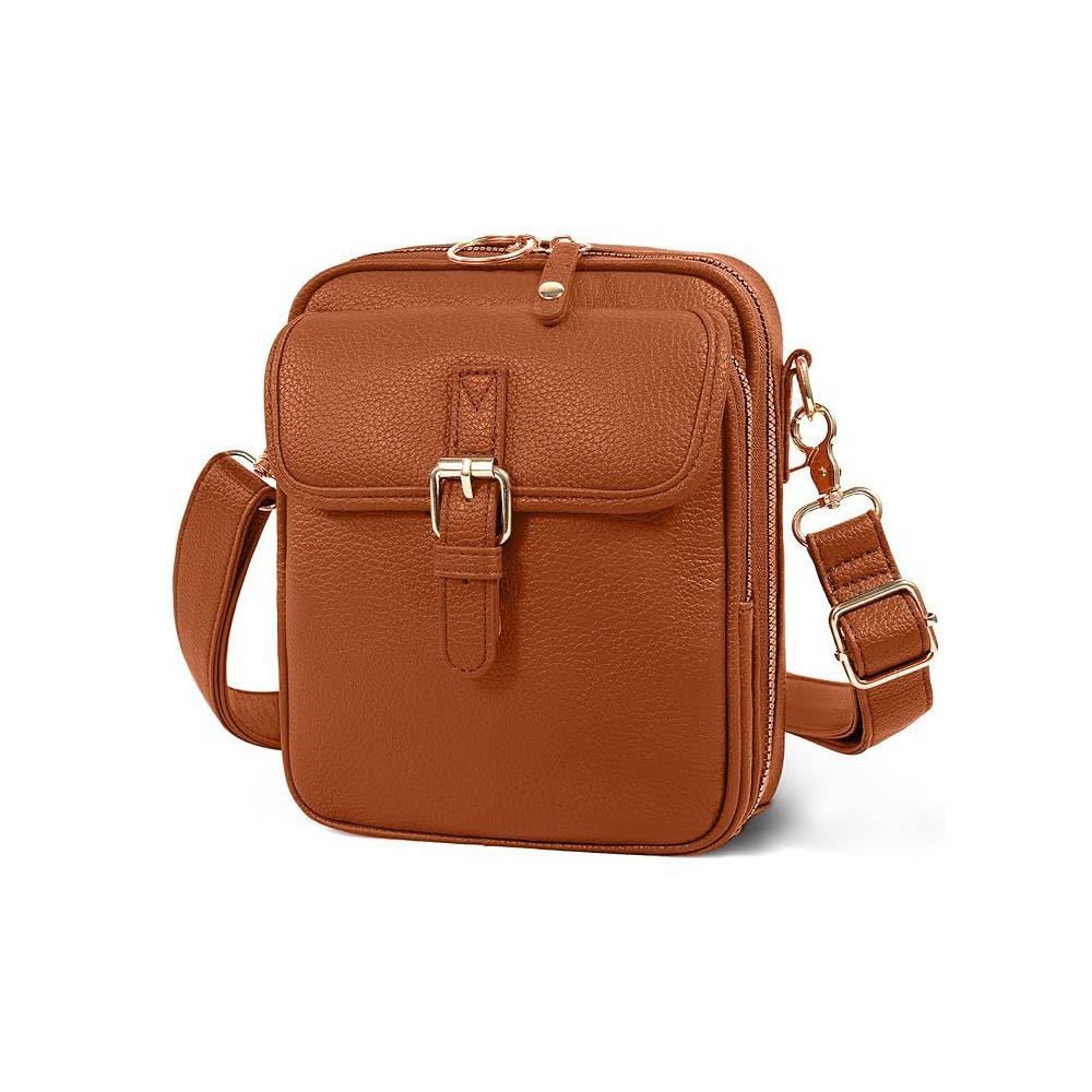 ChangshaA with Adjustable Removable Strap Women Messenger Bag Large Capacity Phone Handbag  Gifts lichtbruine kleur