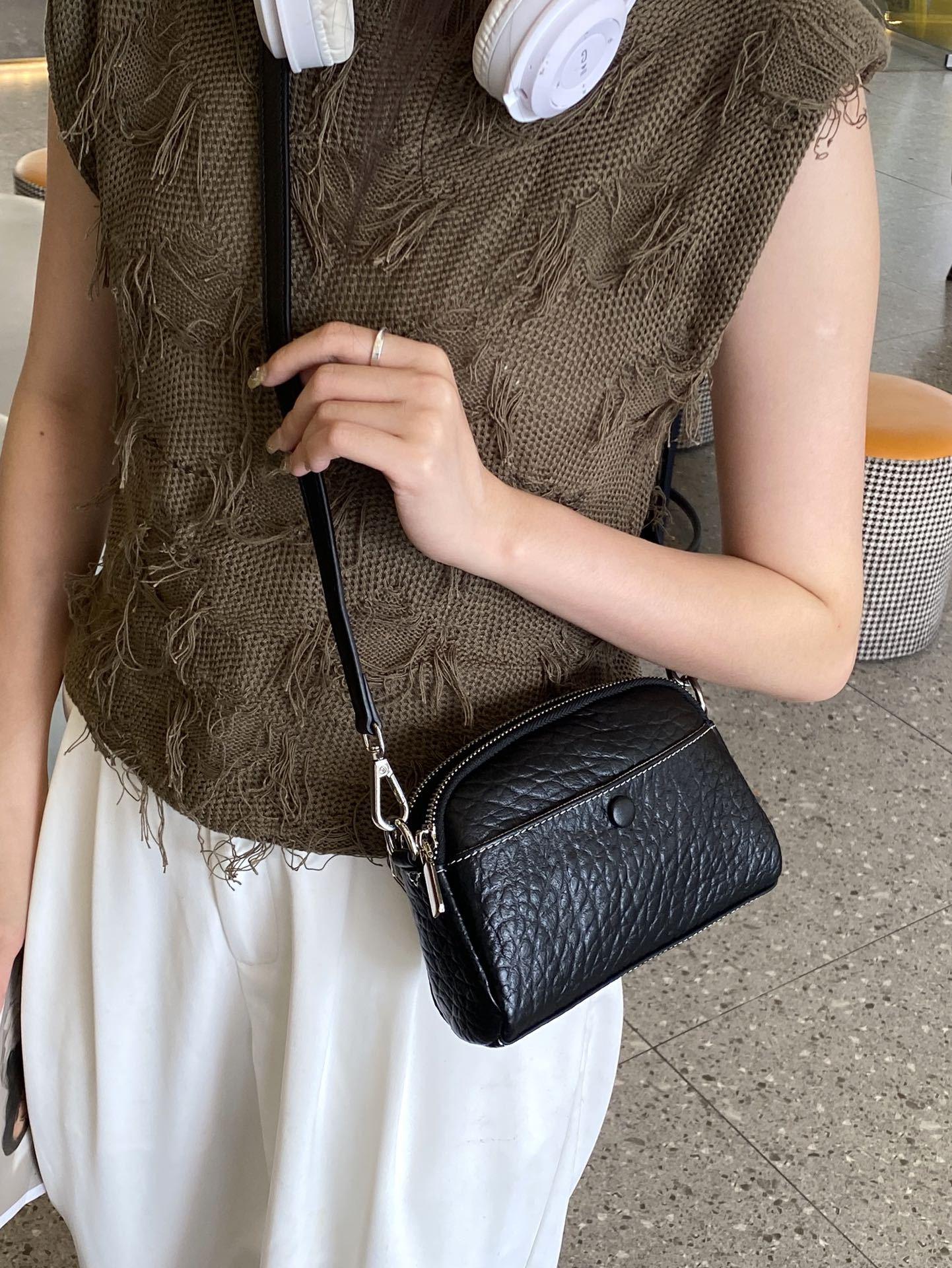 Got Now 2025 Echte koeienhuid leren kleine vierkante tas - Trendy, veelzijdige en handige dames messenger