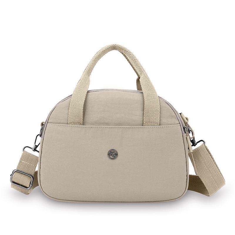 LADIES HANDBAG Women's Nylon Bag Shoulder Bag Small Square Bag Solid Color Handbag kaki