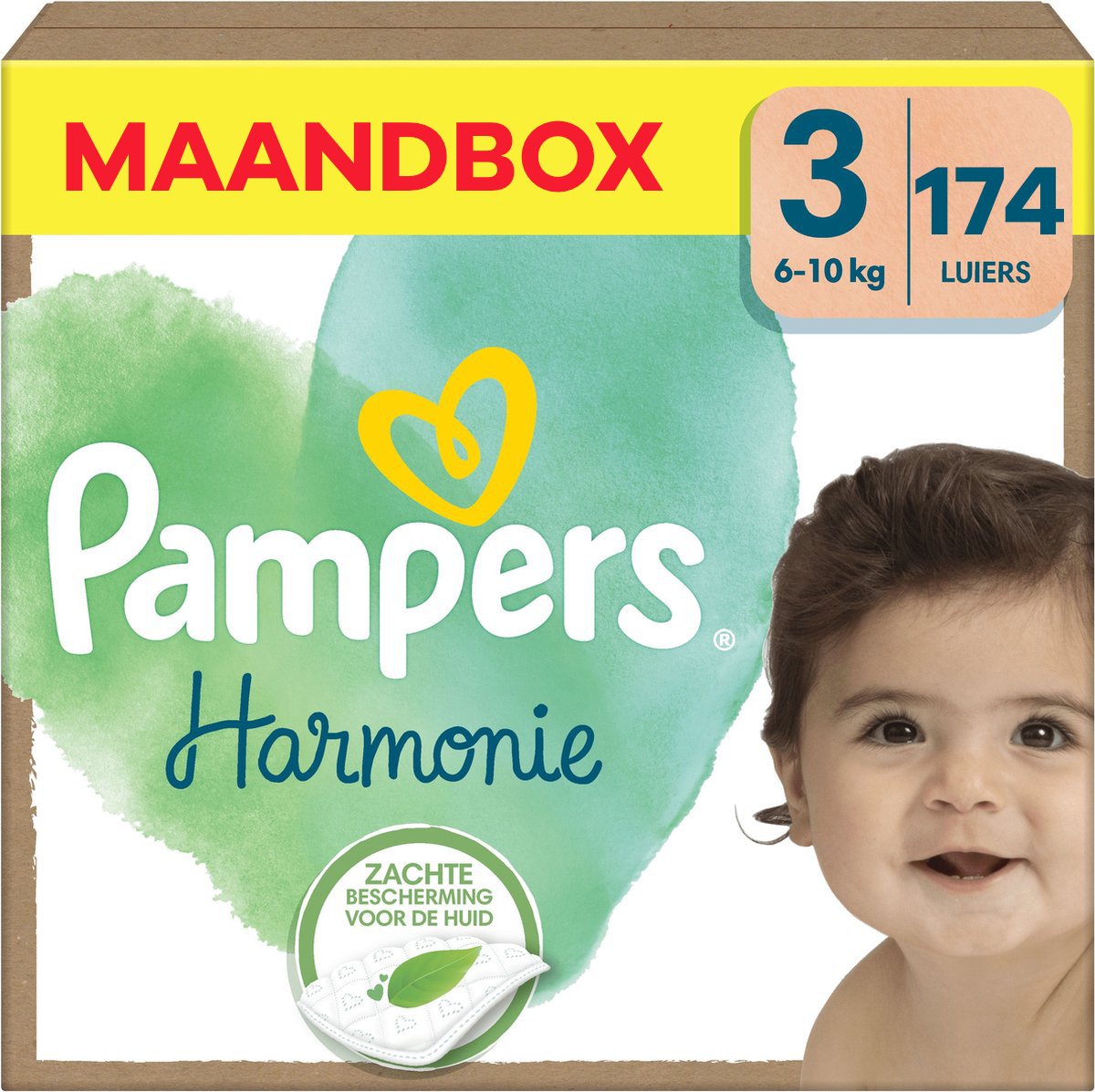 Pampers  Harmonie - Maat 3 - Maandbox - 174 stuks - 6/10 KG