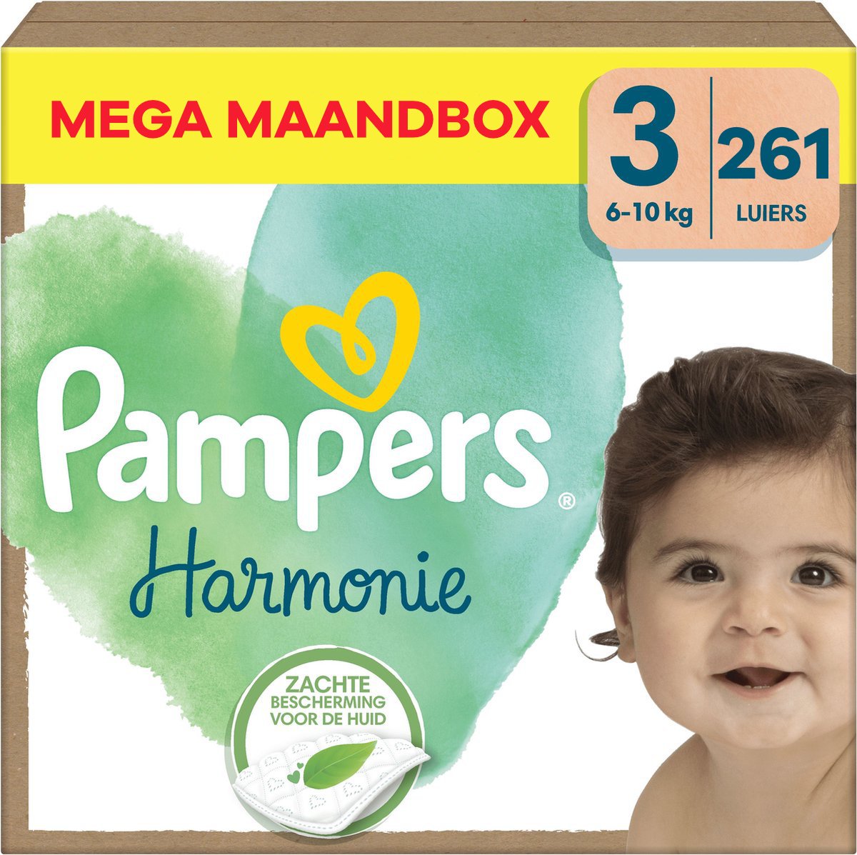 Pampers  Harmonie - Maat 3 - Mega Maandbox - 261 stuks - 6/10 KG