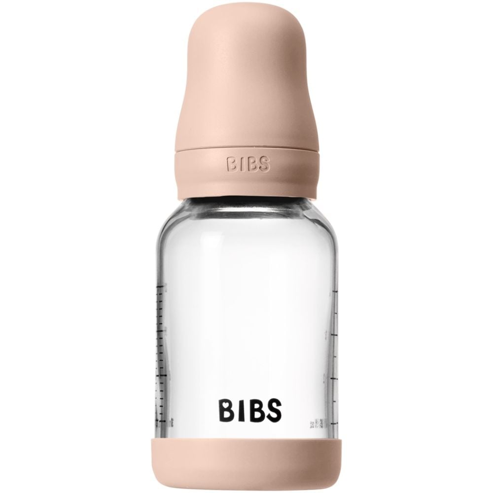 BIBS Glass Baby Bottle Latex Slow Flow - 120 ml
