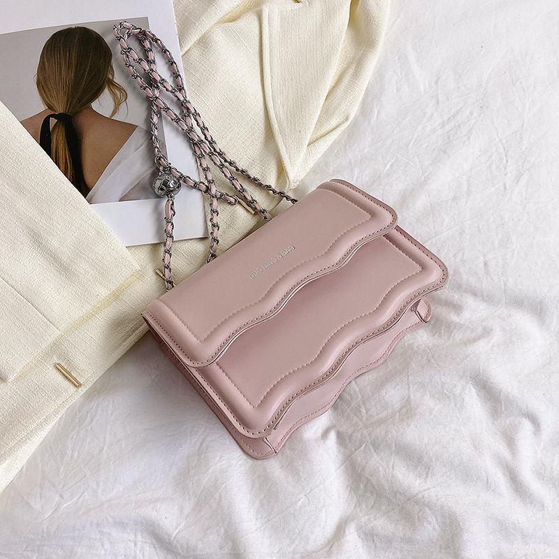 Fancy Lady Damestasje Lente Nieuwe Koreaanse stijl Eenvoudige casual onderarmschoudertas Mode Crossbodytas Kleine vierkante tas one size roze