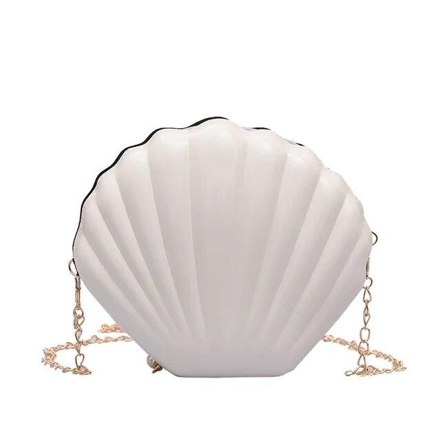 HaiKouLiJinHaiKeJiYouXianGongSi Mode Dames Schouder Handtassen Shell Tas Keten Leuke Pailletten Kleine Tas Telefoon Geldzakje Rits Crossbody Tassen voor Dames One Size wit