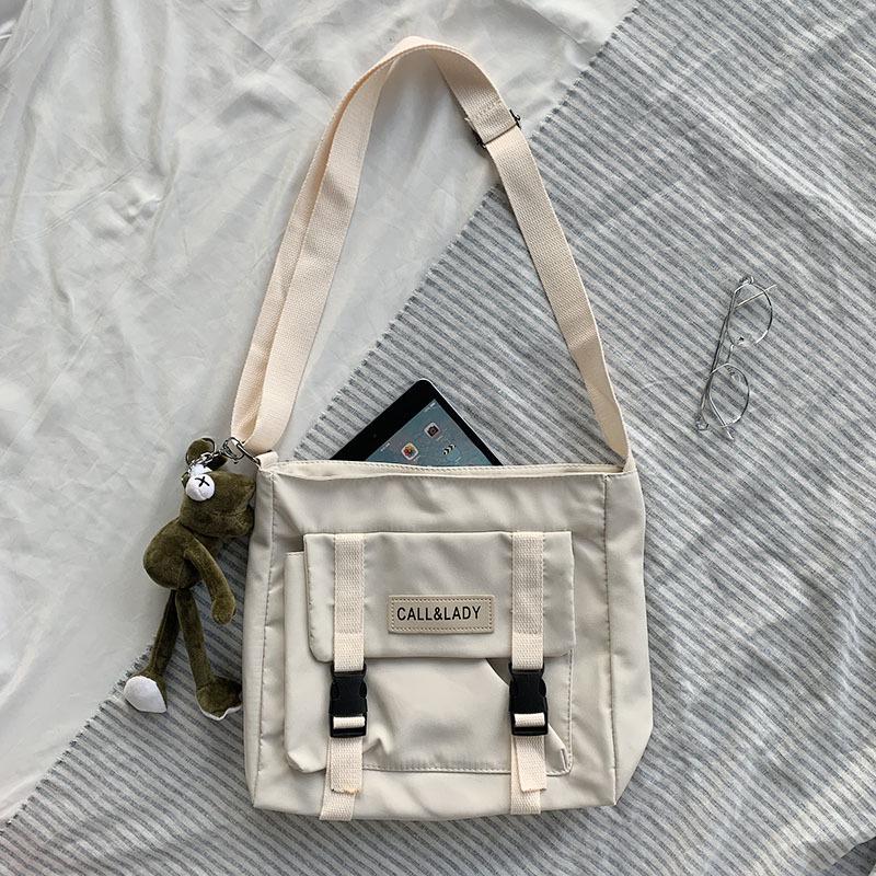 Sports Trend Bag Damestas Antiek gevoel eenvoudige crossbody tas Korea CHIC messenger bag studenten nylon canvas tas