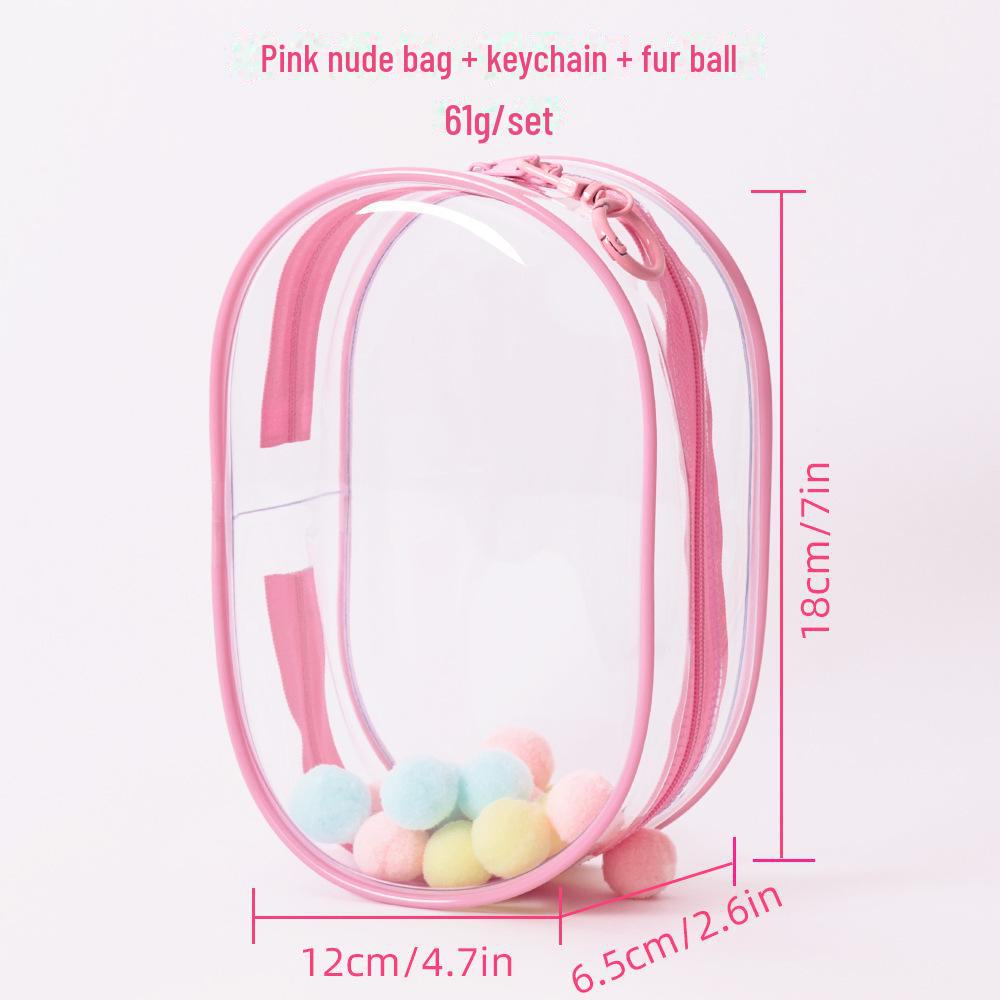 StrideBox Labubu High-Transparent PVC Anime Doll Dustproof Hanging Bag