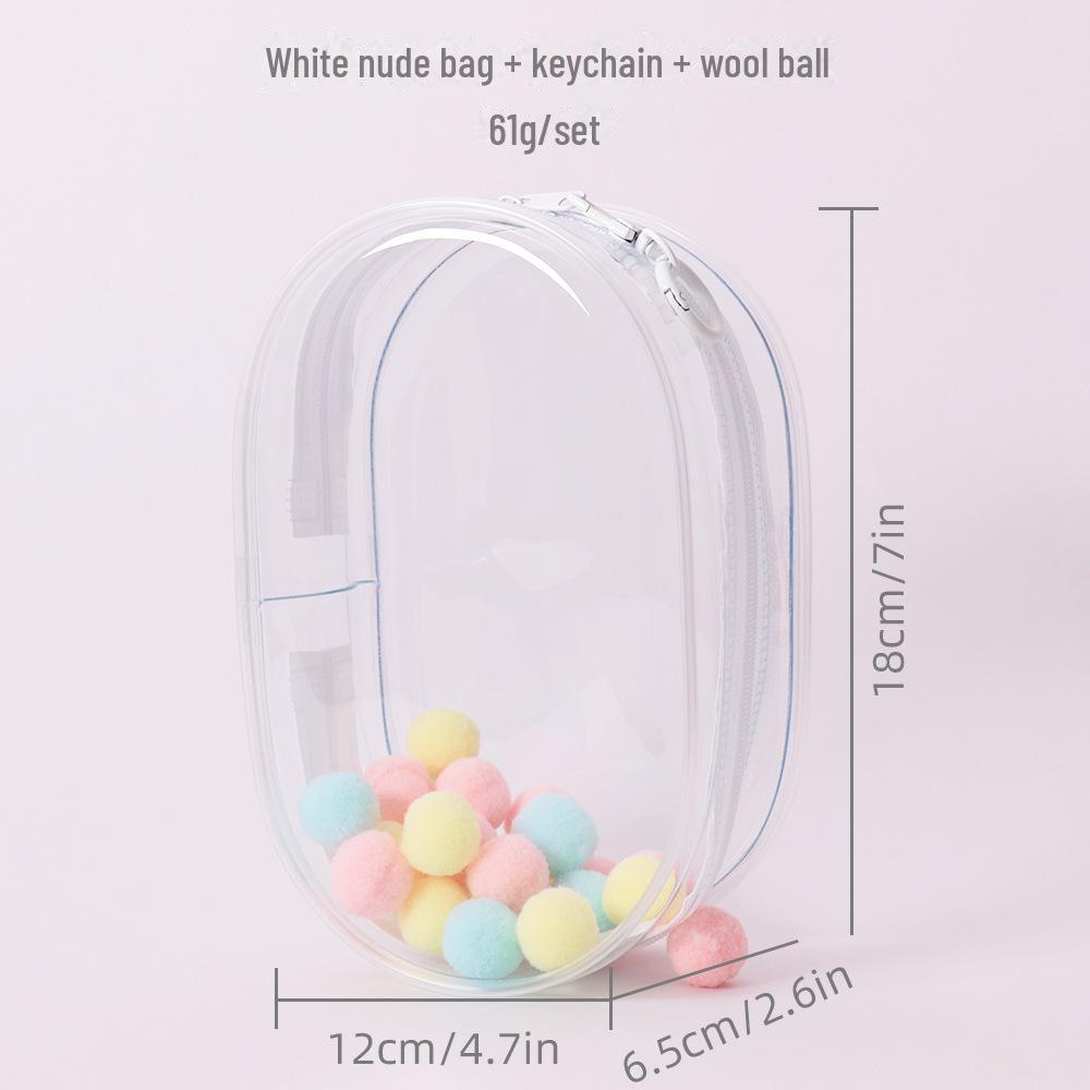 StrideBox Labubu High-Transparent PVC Anime Doll Dustproof Hanging Bag