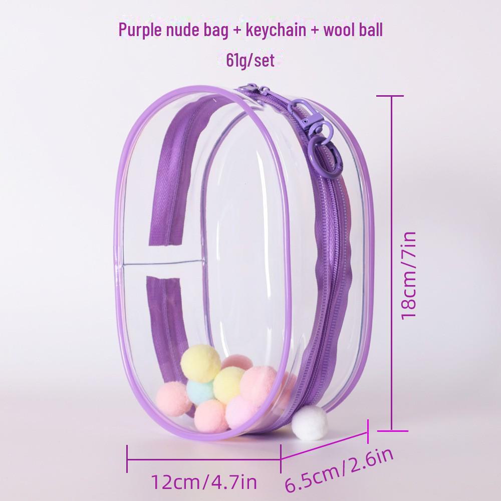 StrideBox Labubu High-Transparent PVC Anime Doll Dustproof Hanging Bag