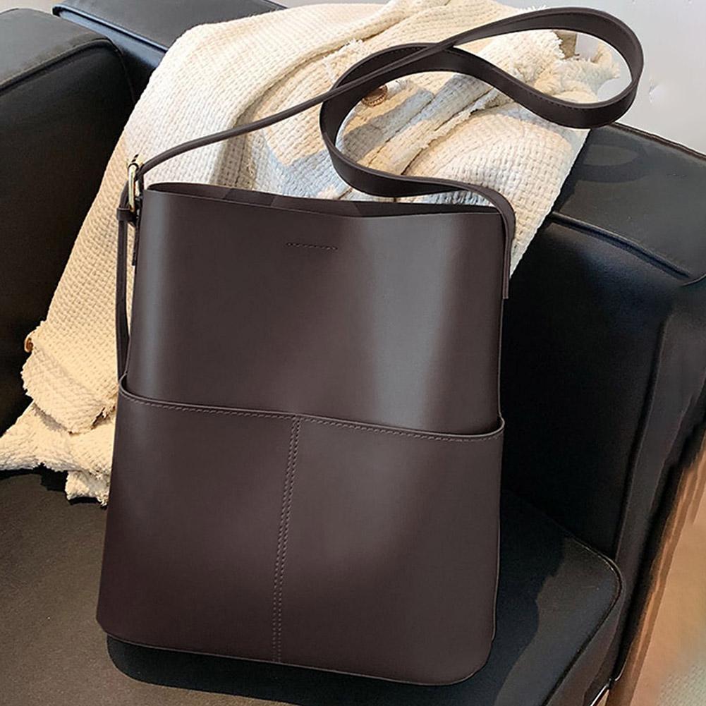 Framont Fashion House Vrouwen leren emmer tas multi pocket PU crossbody tas mode schoudertas tas hobo tas outdoor reistas koffie